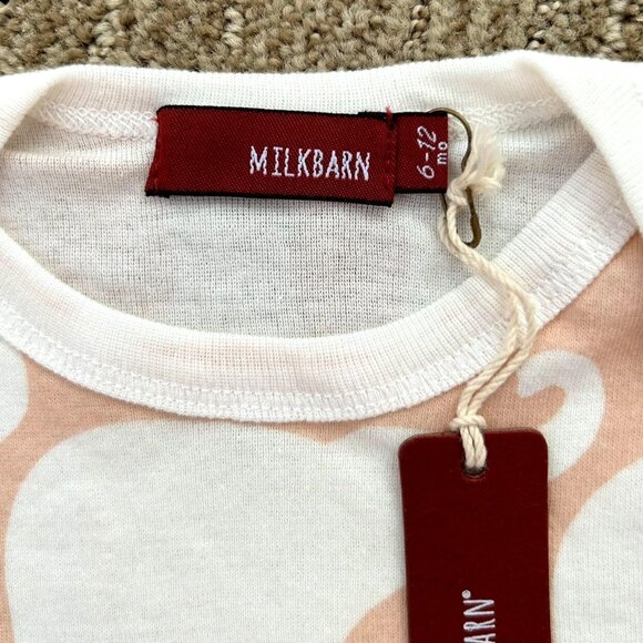 NWT Milkbarn Rose Elephant Organic Cotton Playsuit/Romper Size 6-12 Months - Picture 2 of 7